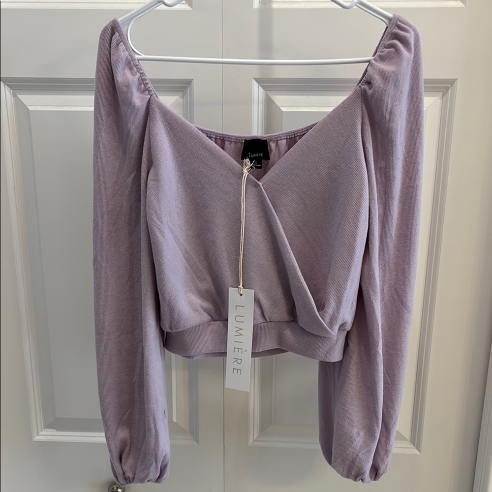 Women's Lavender Wrap Top